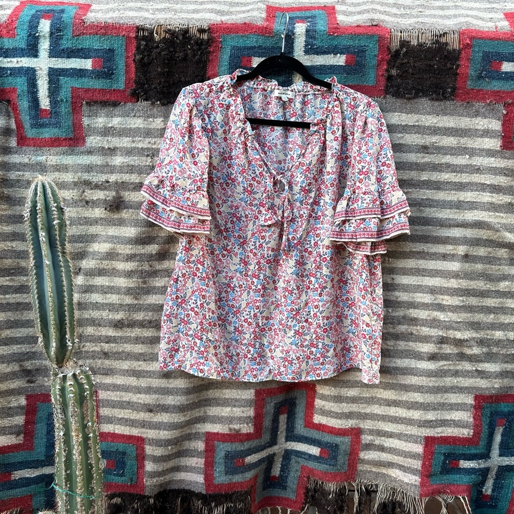 MAX STUDIO Floral Blouse, versatile Size XL.